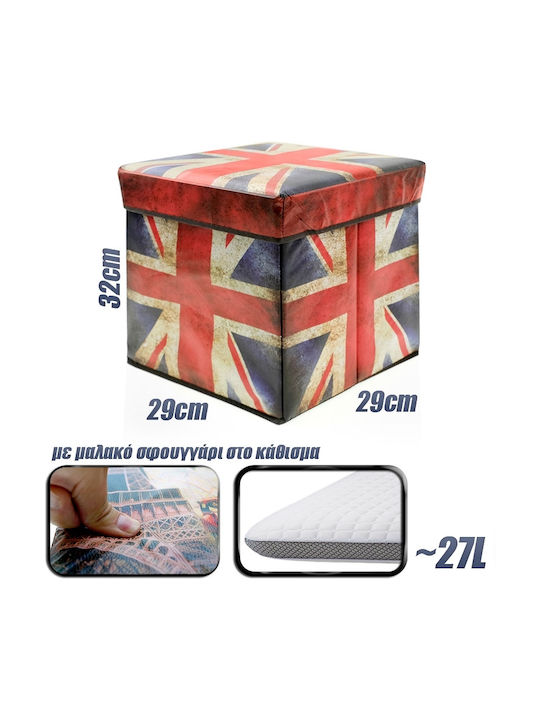 Stools For Living Room with Storage Space Plastic United Kingdom Multicolour 1pcs 29x29x32cm