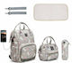 Lequeen Diaper Bag Unicorns Gray