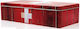 Μεταλλικό Κουτί Πρώτων Βοηθειών Κόκκινο 32x16x8cm