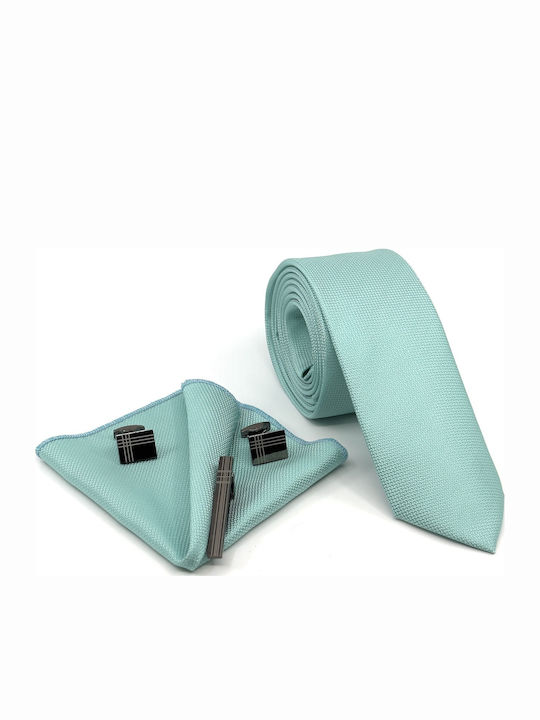 Legend Accessories Σετ Ανδρικής Γραβάτας Συνθετική Μονόχρωμη σε Τιρκουάζ Χρώμα Legend Accessories Σετ Ανδρικής Γραβάτας Συνθετική Μονόχρωμη σε Τιρκουάζ Χρώμα