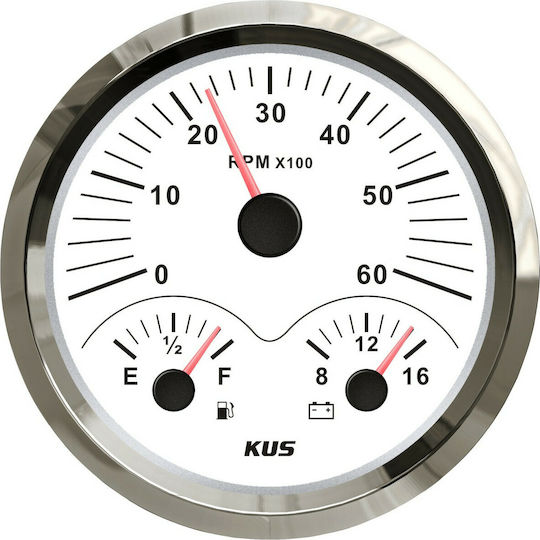 Eval Instrument de Măsurare Multiplă pentru Barcă Instrument multi-funcțional pentru bărci 12V/24V 110mm Alb