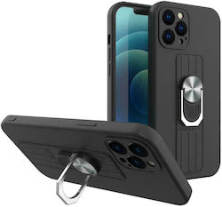 Hurtel Ring Back Cover Σιλικόνης Μαύρο (iPhone ...