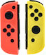 Andowl Joy-Con Set Ασύρματο Gamepad για Switch Κίτρινο/Κοραλί