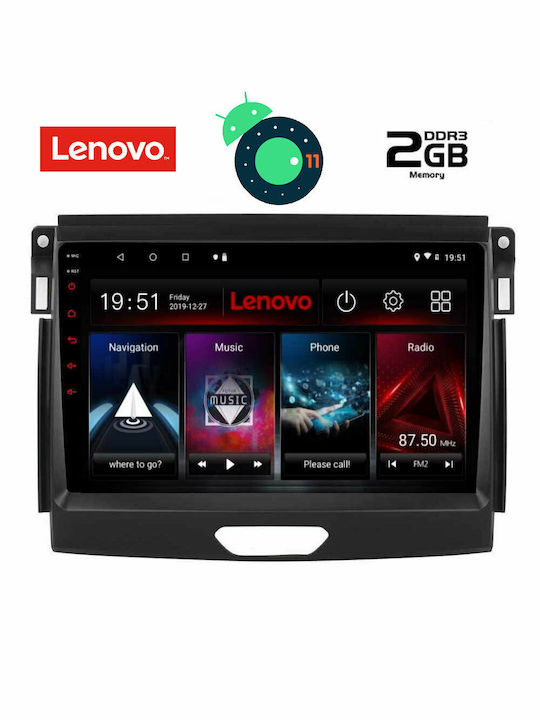 Lenovo LVB 4172_GPS Ηχοσύστημα Αυτοκινήτου για Ford Ranger 2015-2018 (Bluetooth/USB/WiFi/GPS) με Οθόνη Αφής 9"