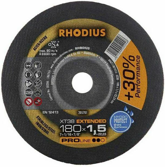 Rhodius ΧΤ38/180x1.5 Диск за рязане Метал 180мм