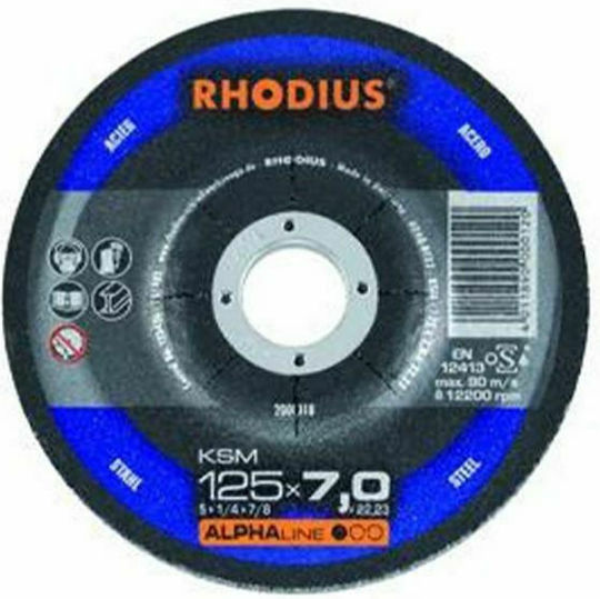 Rhodius RS2125X7 Slicer/Coarse Grater Disc Metal 125mm 1pcs