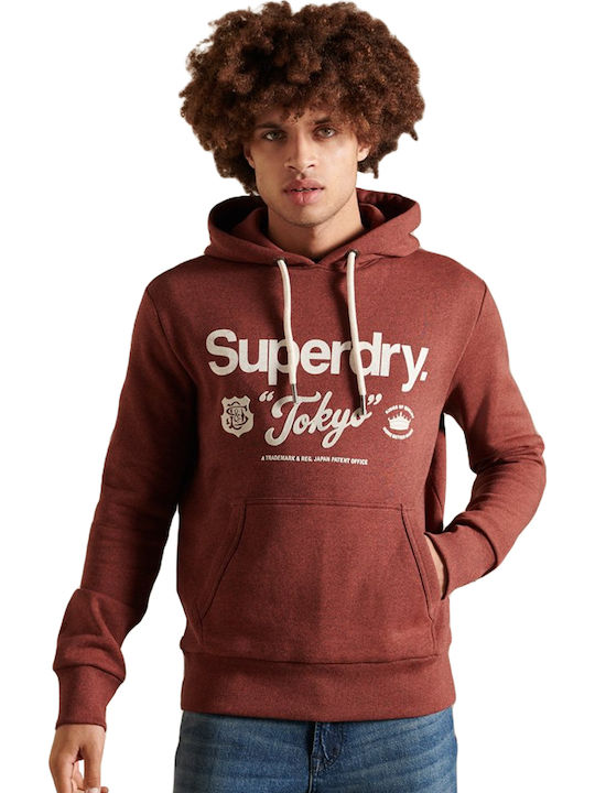 Superdry Sweatshirt mit Kapuze Fired Red
