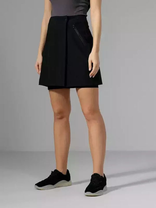 Damen Rock-Shorts Hoch tailliert Schwarz