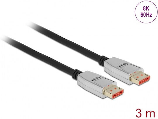 DeLock Kabel DisplayPort-Stecker - DisplayPort-Stecker 3m Schwarz (87042)