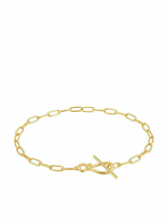 Ania Haie Silver Chain Hand Gold-plated Wide Thickness 6mm and Length 18.5cm