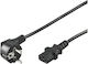 Goobay Schuko - IEC C13 Cable 2m Μαύρο 50077