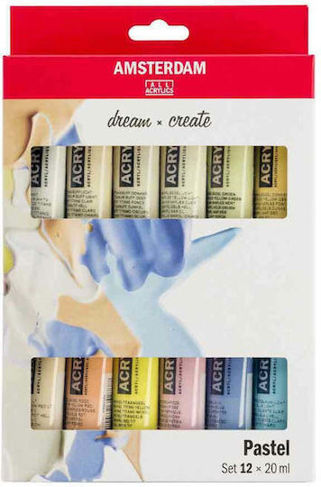 Royal Talens Amsterdam All Acrylics Standard Pastel Σετ Ακρυλικά Χρώματα Ζωγραφικής 20ml 6τμχ