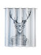 Wenko Mr Deer Shower Curtain with Hooks 180x200cm Gray