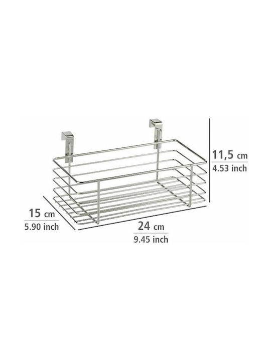 Wenko Κρεμαστό Ράφι Μεταλλικό 24x15x11.5εκ. Ασημί