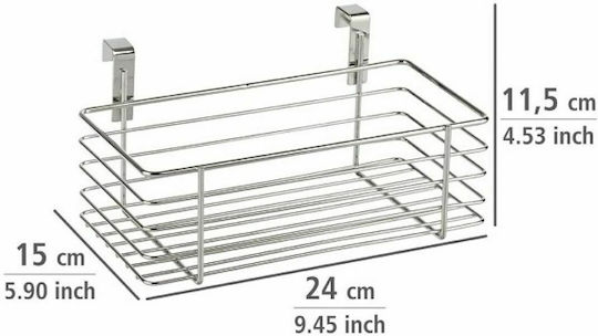 Wenko Κρεμαστό Ράφι Μεταλλικό 24x15x11.5εκ. Ασημί