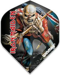 Winmau Rock Legends Iron Maiden Trooper Feathers for Darts 3pcs