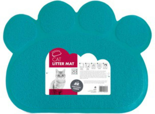 M-Pets Litter Mat Blue Mat Cat Toilet 1pcs Blue Paw 60x45cm