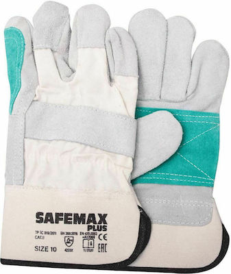 Safemax Plus Arbeitshandschuhe Gray Leder-Baumwolle SF0011