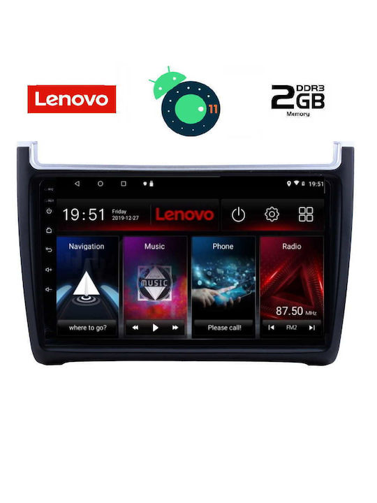 Lenovo Car-Audiosystem für Volkswagen Polo Audi A7 2014-2017 mit Klima (Bluetooth/USB/AUX/WiFi/GPS/Apple-Carplay) mit Touchscreen 9" DIQ_LVB_4757