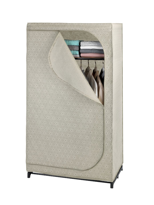 Wenko Balance Stoffschrank mit Reißverschluss und Regalen in Beige Farbe 90x50x160cm