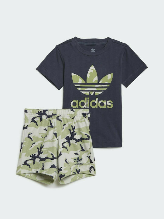 Adidas Παιδικό Σετ με Σορτς Καλοκαιρινό για Αγόρι 2τμχ Navy Μπλε