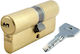 Cisa Zylinderschloss Sicherheits 0E300.19 80mm (35-45) mit 5 Schlüssel Gold