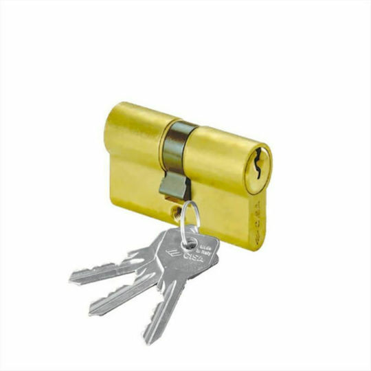 Cisa Lock Cylinder Security 80mm (35-45) with 3 Keys Gold