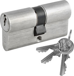 Cisa Lock Cylinder 80mm (40-40) with 3 Keys Silver