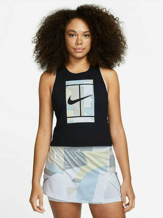 Nike Καλοκαιρινή Γυναικεία Μπλούζα Αμάνικη Μαύρη