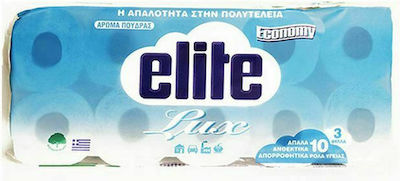 Elite Χαρτί Υγείας Economy Lux 10 Ρολά 3 Φύλλων