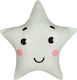 Mother Baby Crib Decorative Pillow Star Smile Green 43x43cm