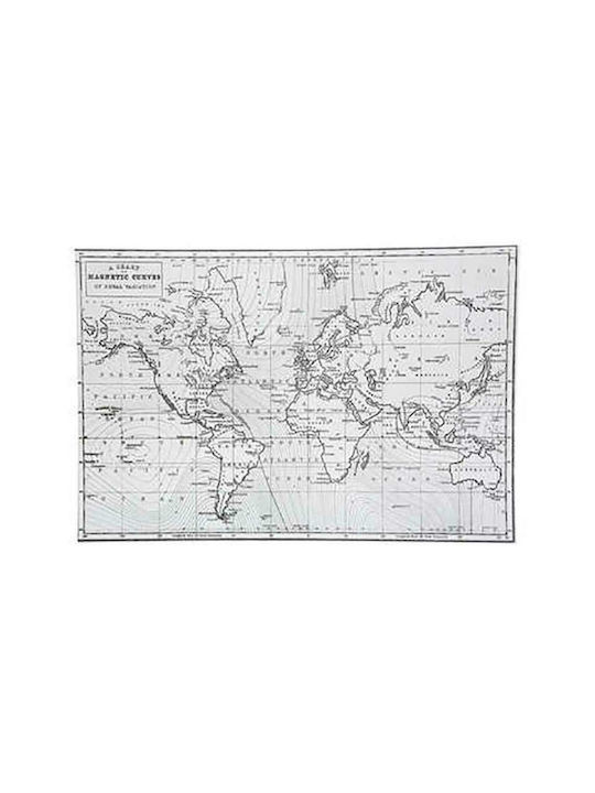 Atmosphera Plastic Placemat Map White 45x30cm