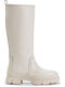 Leder Damenstiefel Beige