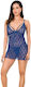 Moongirl 298 Nora Σετ Sexy Babydoll Baby Doll Blue