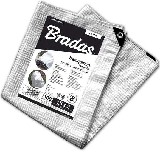 Bradas PL1205/6 Μουσαμάς 120gr/m² 5x6μ. Ελαφρού Τύπου Ασημί