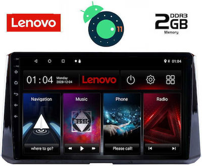 Lenovo Sistem Audio Auto pentru Toyota Corolla Audi A7 2019+ (Bluetooth/USB/AUX/WiFi/GPS/Apple-Carplay/Partitură) cu Ecran Tactil 10" DIQ_LVB_4716