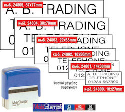 Mobistamps Printy 30 Rectangular Self-Inking Text Stamp