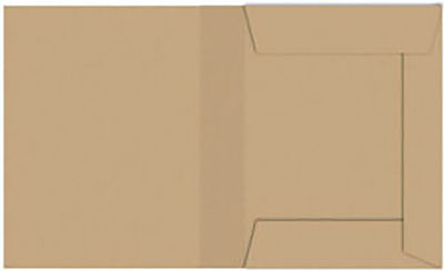 Mappe Doppeltes Faltblatt Mit 3 Klappen 26,5x35cm Manila - Beige