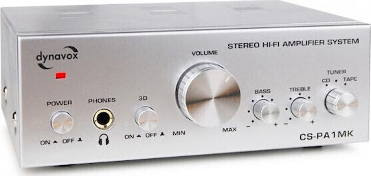 Dynavox CS-PA1 MK II Mini Ολοκληρωμένος Ενισχυτής Hi-Fi Stereo 60W/4Ω 207741 Ασημί