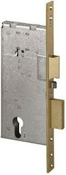 Cisa Recessed Lock with Center 50mm Gold