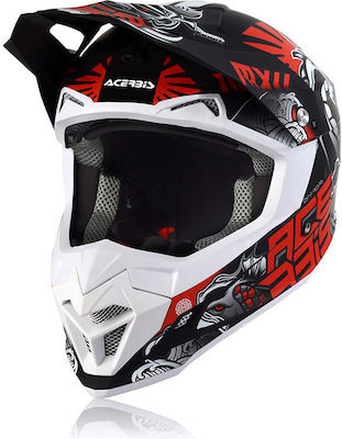 Acerbis Profile 4.0 Motocross Helmet ECE 22.05 1240gr Black/Grey ACE000KRA165