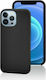 Fonex Pure Touch Umschlag Rückseite Silikon Schwarz (iPhone 13 Pro)