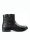 684-19523 Leder Stiefeletten Damen Schwarz