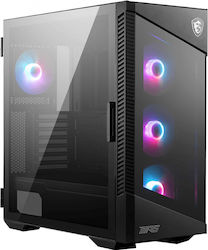 MSI MPG Velox 100R Gaming Midi Tower Computer Case with Window Panel Black