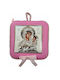 Prince Silvero Heilige Ikone Kinder Amulett mit der Jungfrau Maria Pink aus Silber MA-DM609-LR