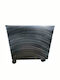 Klapakis 11-74 Silver Patina Metallic Wood Transport Trolley 54x33x43cm Black
