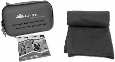 AlpinPro DryFast Πετσέτα Σώματος Microfiber Μαύρο 150x75εκ.