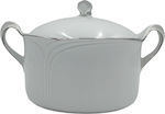 Porcelain Soup Tureen "Fontana Platinum" - 3000ml