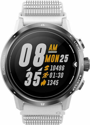 Coros Apex Pro Titanium 46mm Αδιάβροχο Smartwatch με Παλμογράφο (Λευκό)