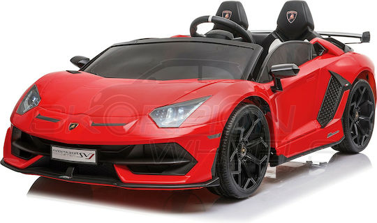 Lamborghini Aventador SVJ Două Locuri Cu Telecomandă Licențiat 24 Volt Roșu Pentru 6+ Ani